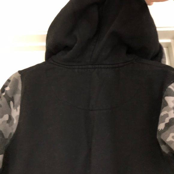 Letterman Style Zipper Hoodie - Picture 3 of 9